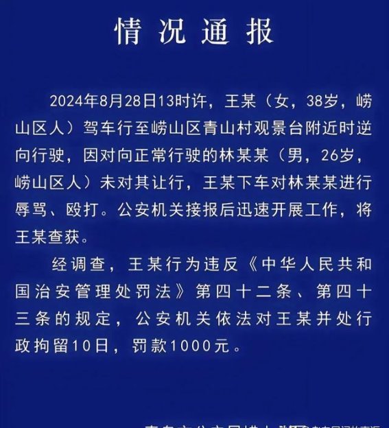 青岛女司机打人事件引发的舆论风暴：处罚合理性引发热议