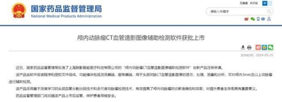 颅内动脉瘤AI辅助检测技术的创新与发展