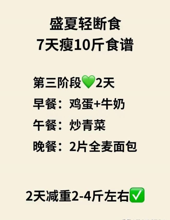 夏断食，我的四周减肥法，这个夏天可以瘦成皮包骨”了